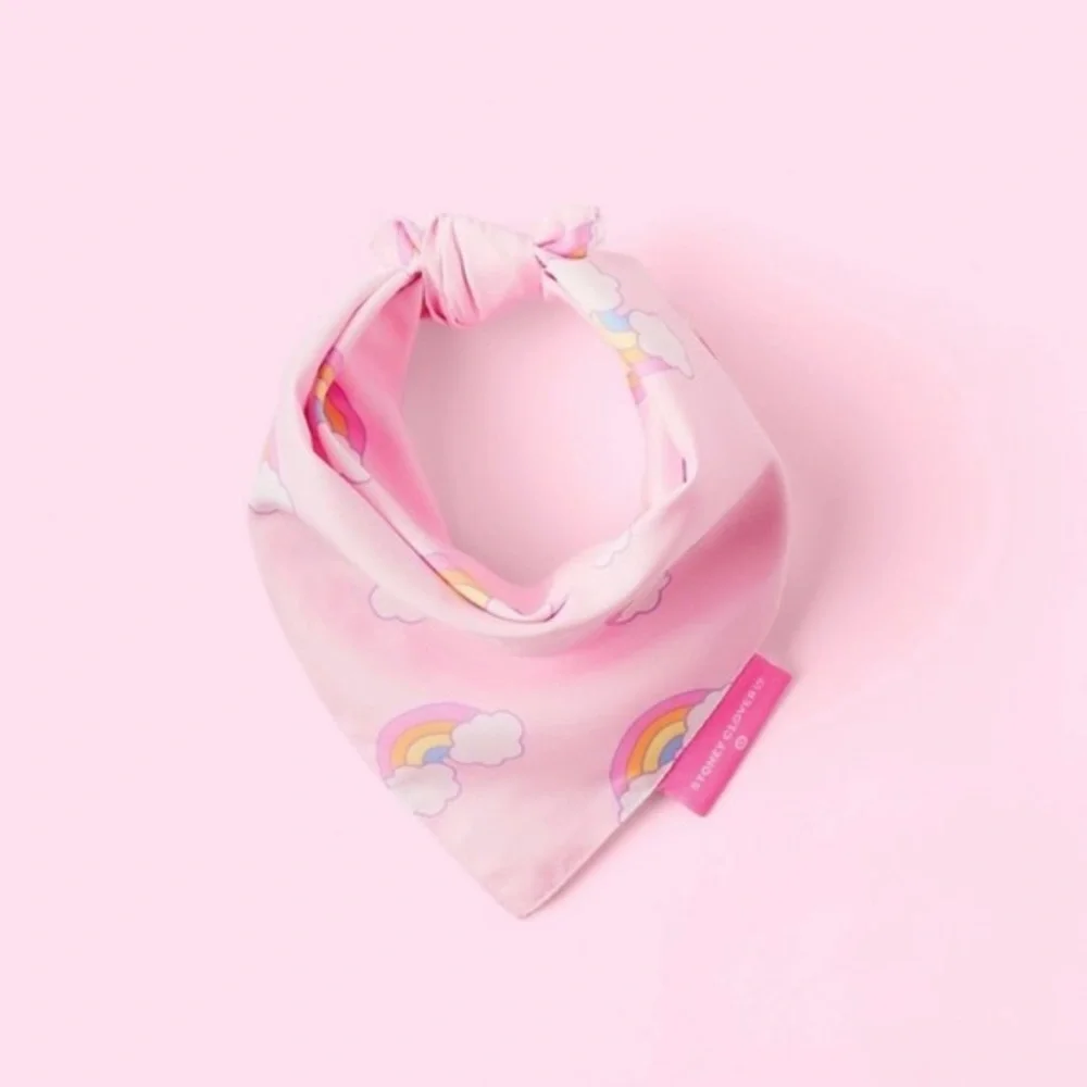 NWT Stoney Clover Reversible Bandana - Rainbow or Pink Plaid (Small or Large)
